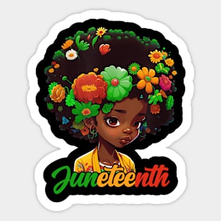 Juneteenth Black Queen Afro Women African American Graphic Sticker